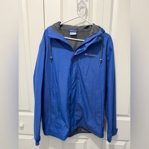 Columbia Men’s Gray and Blue Windbreaker/Rain Jacket